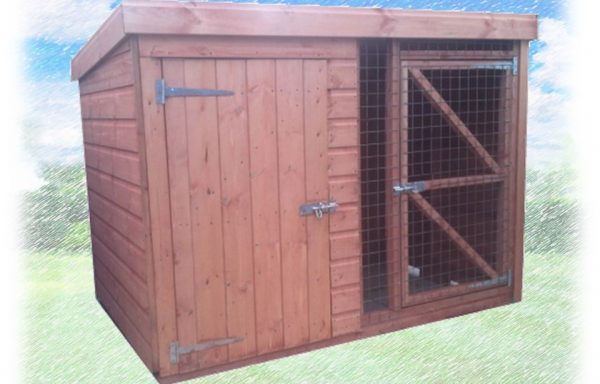 Dog Kennel With Combined Run 4ft High